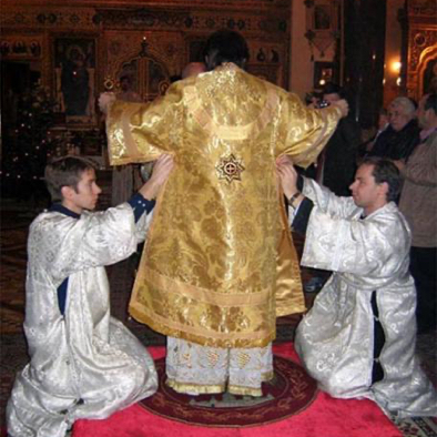 Het kleden van de bisschop- Wenen Oostenrijk